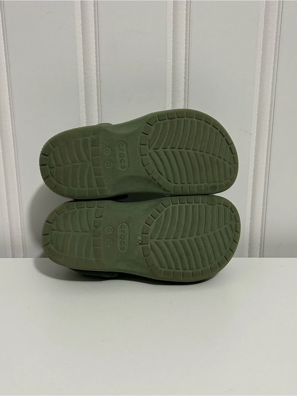 Crocs Kids Olive Green Slip-On Clog Shoes